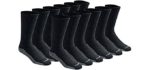 Dickies Men's Dri-Tech - Moisture Wicking Work Socks for Boots