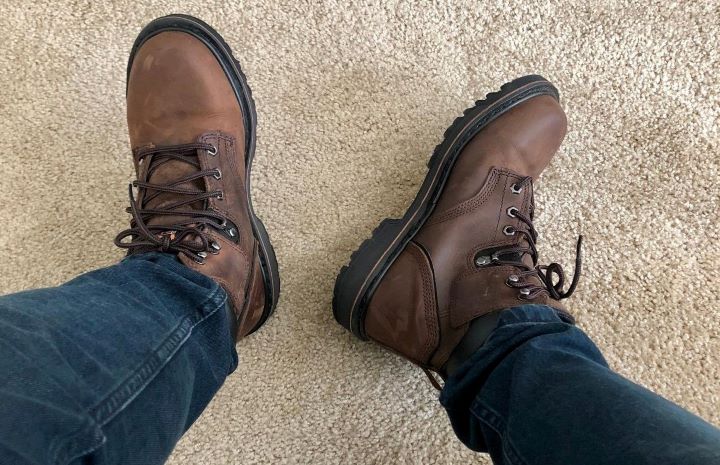 Trying out the Timberland PRO work boots in a brown color