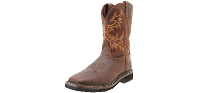 Justin Original Men's Stampede - square Toe Cowboy Work Boot 