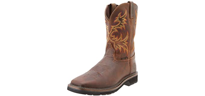 Justin Men's Stampede - Square Steel Toe Work Boots