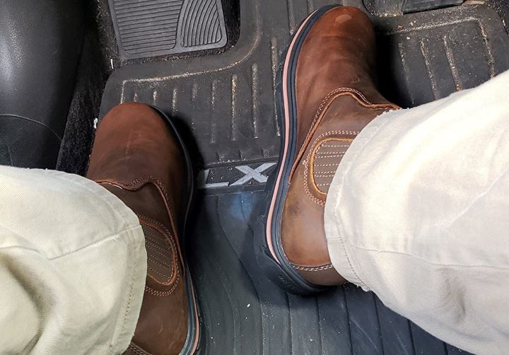 Testing the support and comfortability of the good Chelsea work boots