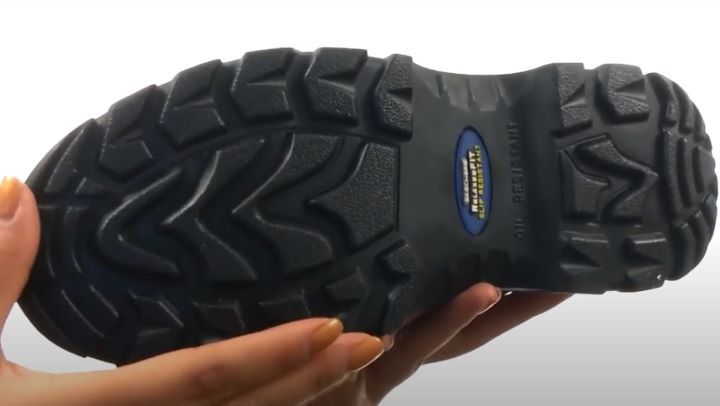 Reviewing the outsole of the extra wide work boots if it offers a slip-resistant and protects against electrical shocks