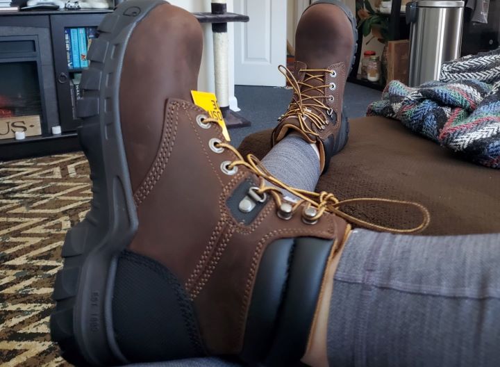 Confirming how comfortable the Carhartt's work boots for knee pain
