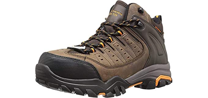 Skechers Men's delleker - Work Boot for hammertoes