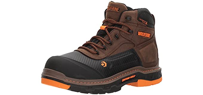 Wolverine Men's Overpass - Anti-Fatigue Work Boot for Heavy Guys