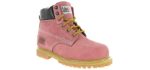 Safety Girl Women's Pink - Steel Toe Leather Work Boot
