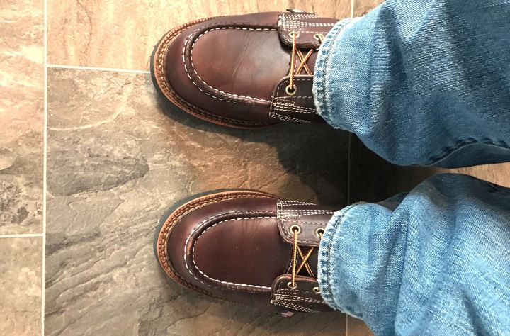 Wearing American Heritage 6” Moc Toe Work Boots from Thorogood