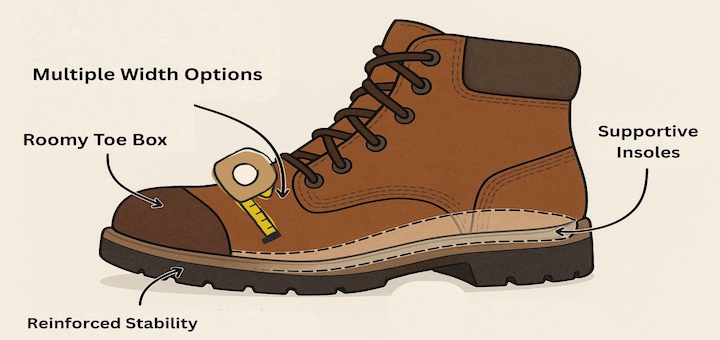 Wide Feet's Best Work Boot Features