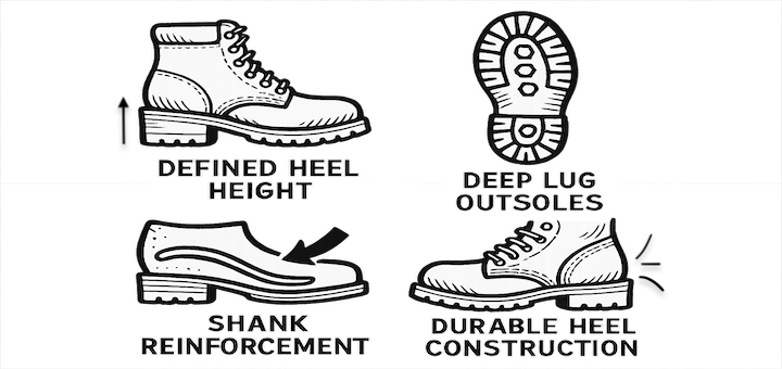 Best Raised Heel Work Boot Features