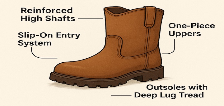 Women’s Best Pull-On Work Boot Features