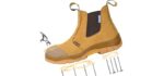 Boiwanma Men's Chelsea - Pull-On Puncture-Resistant Work Boots