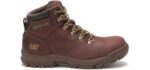 CAT Footwear Women's Caterpillar Mae - Leather Work Boots for Plantar Fasciitis
