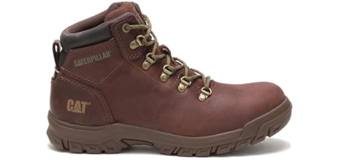 CAT Footwear Women's Caterpillar Mae - Leather Work Boots for Plantar Fasciitis