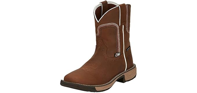 Justin Women's Stampede Rush - Square Toe Slip-On Work Boots