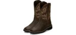Justin Men's Driller 11 - Square Toe Slip On Work Boots