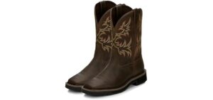 Justin Men's Driller 11 - Square Toe Slip On Work Boots