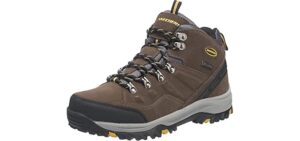 Skechers Men's Relment-Pelmo - Memory Foam Work Boots for Plantar Fasciitis