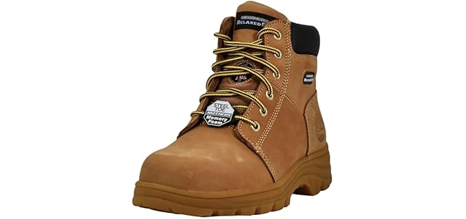 Skechers Women's Workshire Peril - Memory Foam Work Boots for Plantar Fasciitis