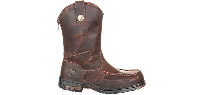 Georgia Boot Men's Athens - Moc-Toe Zipper Work Boots