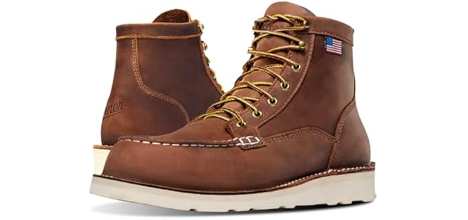 Danner Men's Bull Run 6” - Moc Toe Rubber Wedge Work Boots