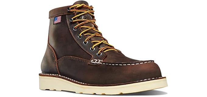 Danner Women's Bull Run 6” - Moc Toe Wedge Outsole Leather Work Boot