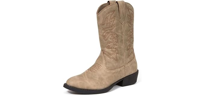 Deer Stags Unisex Ranch-K - Durable Western Cowboy Boots for Kids