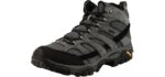 Merrell Men's Moab 2 Mid - Waterproof Diabetic Work Boots