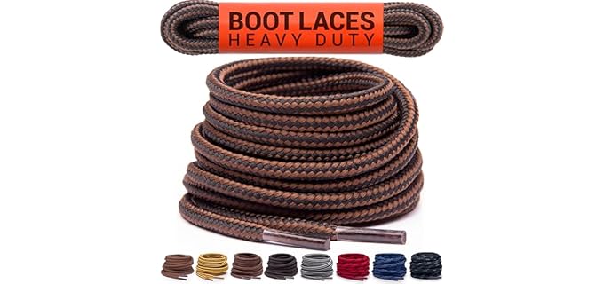 Miscly Unisex Heavy Duty - Round Durable Work Boot Laces