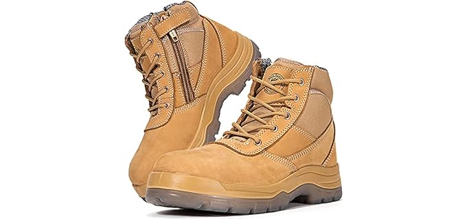 Rockrooster Men's Cortez AK050 - Steel Toe Zipper Work Boots