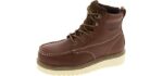 Wolverine Men's Moc Toe - Cushioned Work Boot for Diabetics & Foot Pain