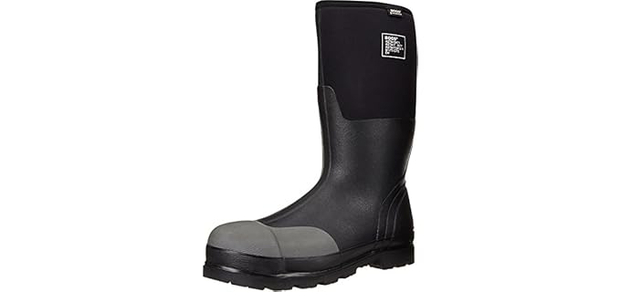Bogs Men's Forge Tall Industrial Steel Toe Work Rain Boot, Black, 13 D(M) US