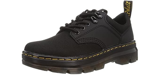Dr. Martens unisex adult 5 Tie Shoe Oxford, Black Extra Tough 50/50+ajax, 8 Women 7 Men US