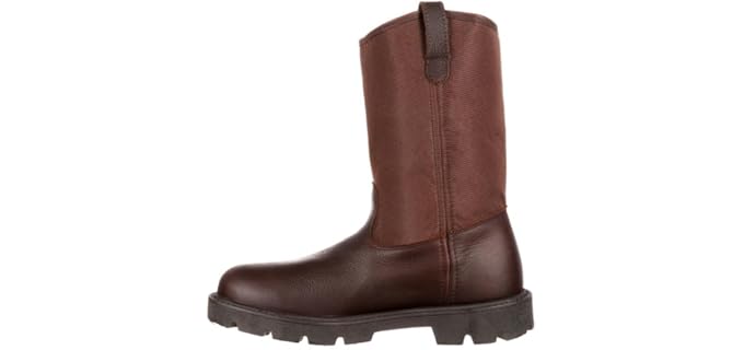 Georgia Boot Georgia Mens Homeland Wellington Boot-m Georgia Pull On Work Boot, Brown, 10.5 US
