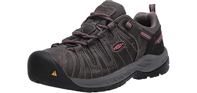 KEEN Utility Flint II (Steel Toe) Magnet/Rose 8 D - Wide