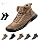 Men's Comfortable Handmade Leather Boots, Mens Boots, Arch Support (Khaki,10)