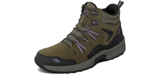Orthofeet Dakota Orthopedic Women's Hiking Boots, Olive, Size 7.5 Wide
