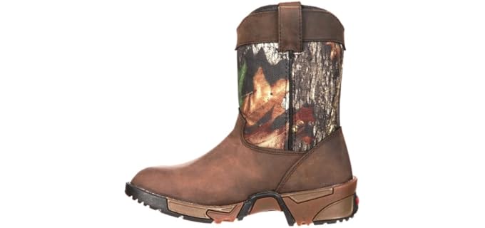 ROCKY Kids' Aztec Wellington Boot, Mossy Oak Break Up Infinity, Size 5(M)