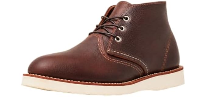 Red Wing Shoes Heritage Work Chukka 3141 Men Boot, Briar, 9 D | Medium (D), Briar Oil Slick Leather, Full Grain Waxed, Goodyear Welt, Atlas Tred Outsole