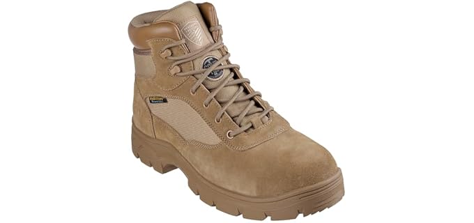SKECHERS Men's Wascana - Baylan Padded Collar Tactical Comp Toe Boots