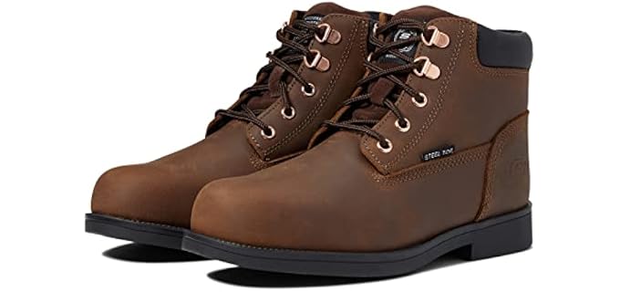 Skechers Work Ravlas-108013 Women's Boot, 11 B(M) US, Dark Brown