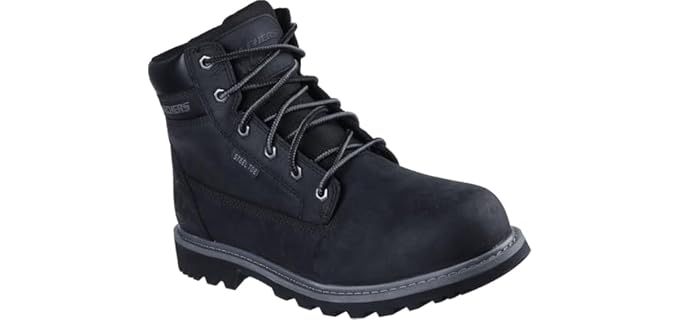 Skechers Men's Work Longrider 6 Inch Steel Toe boot