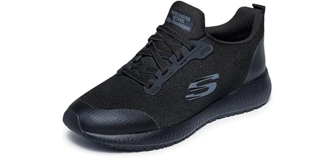 Skechers Women's Work Squad Sr Food Service Shoe, Black, 9W