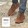 Skechers Men's Respected Boswell Mid Top Leather Moc Toe Lace Up Boot - Cdb - 11 Extra Wide