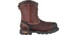 Thorogood Men's Gen Flex 2 - 8 Inch Pull-On Work Boot Thorogood GEN-Flex2 8” Side-Zip Wellington Pull On Work Boots for Men - Full-Grain Leather with Safety Toe, Storm Welt Construction, and Traction Outsole; EH Rated - 11 W US