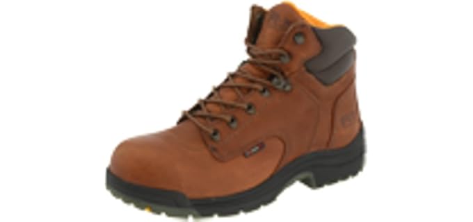 Timberland PRO Women's Titan 6 Inch Alloy Safety Toe Industrial Work Boot, Brown, 7.5 M US