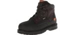 Timberland PRO Men's Powerwelt 6 Inch Steel Safety Toe Waterproof Industrial Work Boot, Dark Brown, 12 W