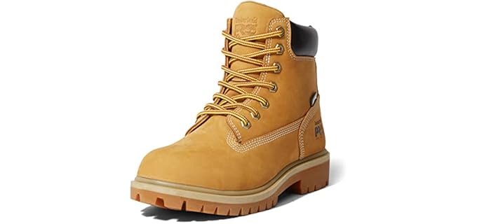 Timberland PRO Women's Direct Attach 6 Inch Steel Safety Toe Insulated Waterproof Industrial Work Boot, Wheat-2024 NEW, 7M