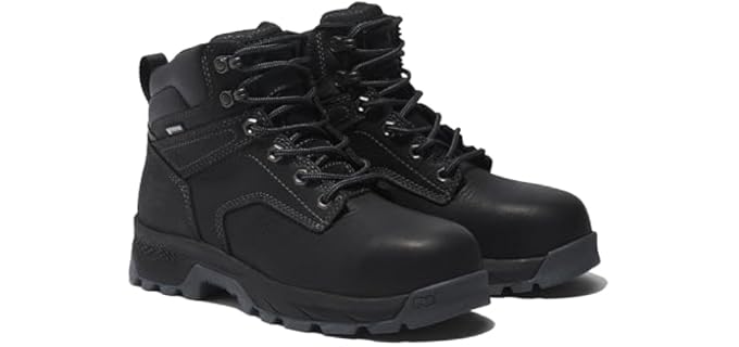 Timberland PRO Women's TiTAN EV 6 Inch Composite Safety Toe Waterproof Industrial Work Boot, Black-2024 NEW, 8.5 M US