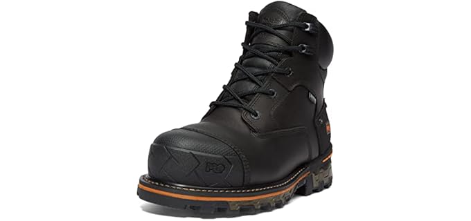 Timberland PRO Men's Boondock 6 Inch Composite Safety Toe Waterproof Industrial Work Boot, Black-2024 New, 10