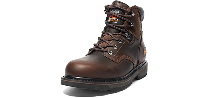 Timberland PRO Men's Pit Boss 6 Inch Soft Toe Industrial Work Boot, Brown-2024 New, 12